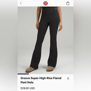 lululemon Groove Super-Hi-Rise Flared Pant Nulu • size 2 • Black